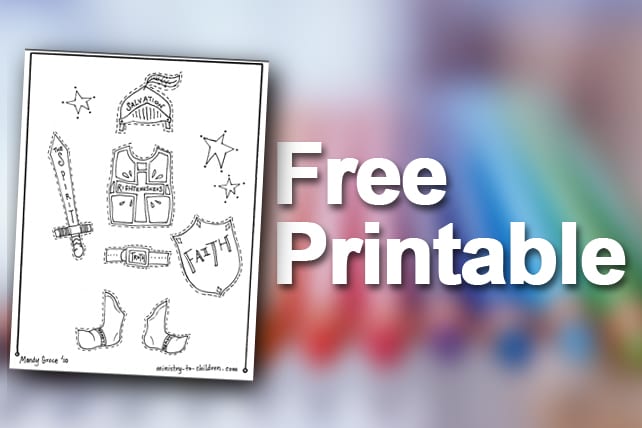 Free Printable Package Armor Of God Coloring Pages