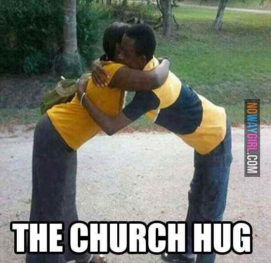 christian memes - the church hug