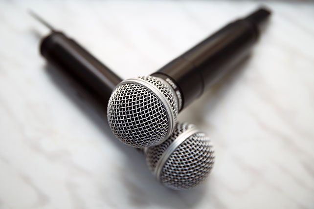 two microphones