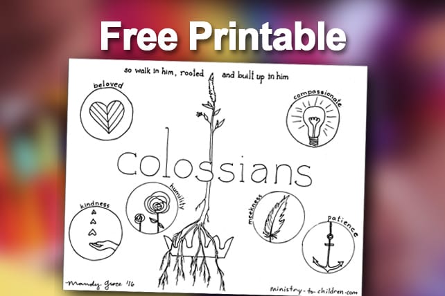 Free Printable Colossians Coloring Page