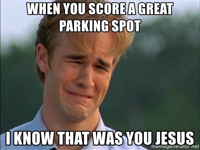 christian memes parking spot