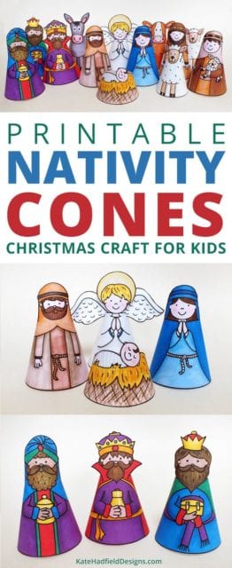 printable cone nativity craft