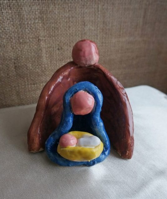 modern clay nativity craft