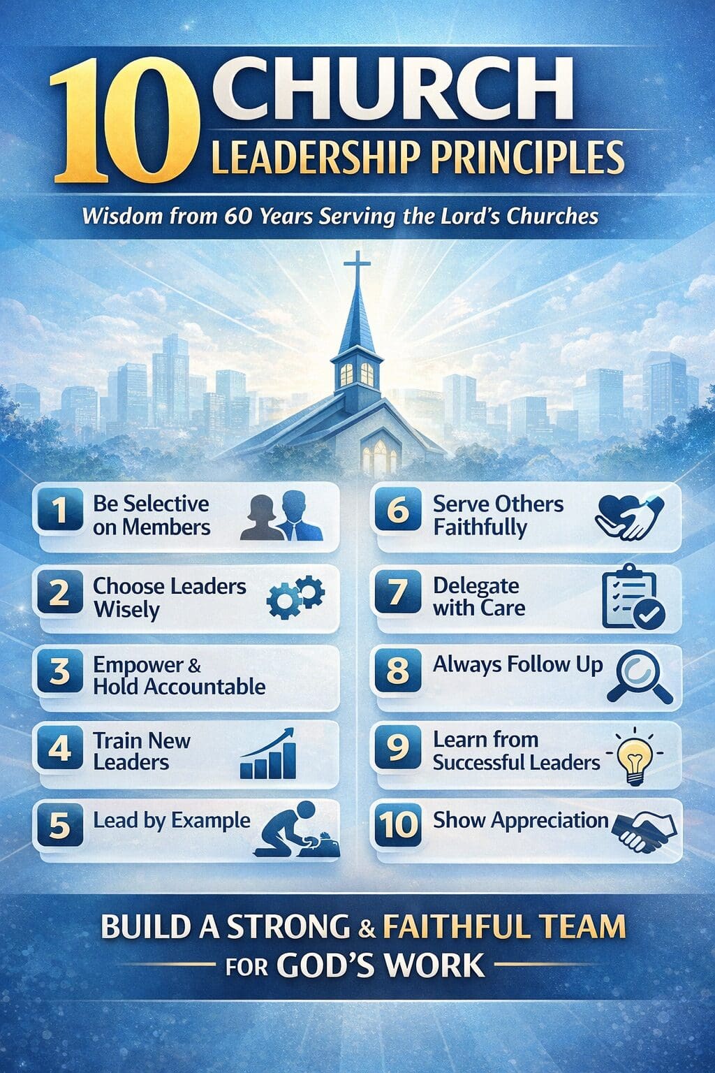 10 Church Leadership Principles That the Smart Pastor Will Obey