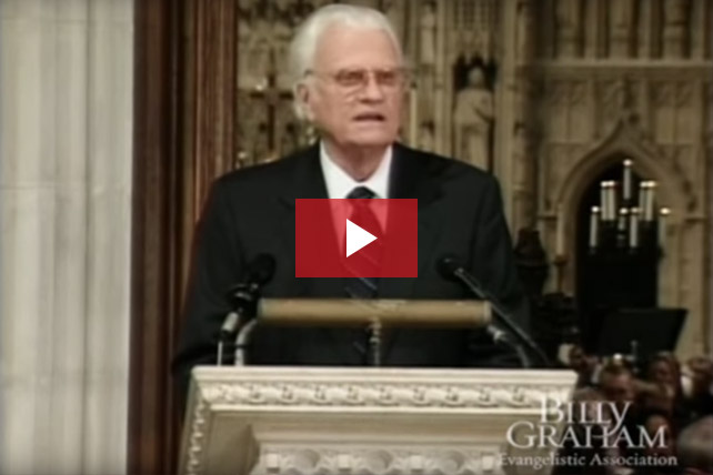 While prayer services swept the nation after 9/11 in 2001, God used Billy Graham's 9/11 message at the prayer service called by President George Bush in the Washington National Cathedral.