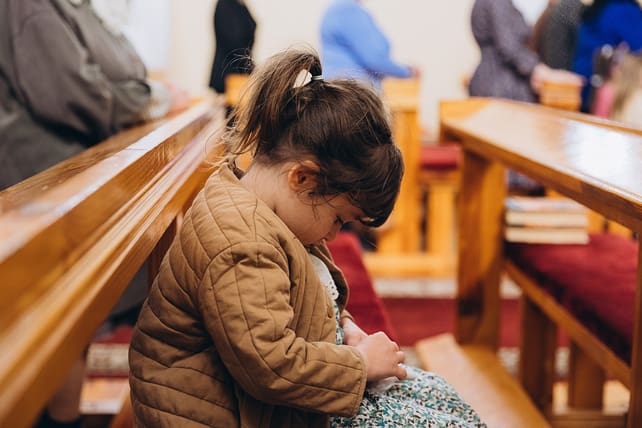 children in church