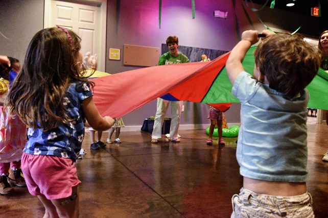 Kids playing at VBS