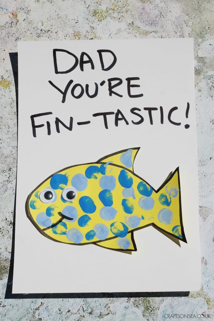 FAther's day crafts for kids Fish Card