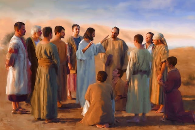 jesus teaching disciples to pray