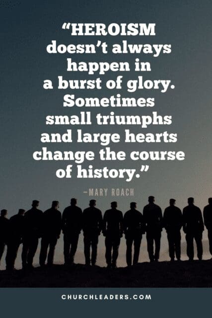 memorial day quotes Mary Roach heroism