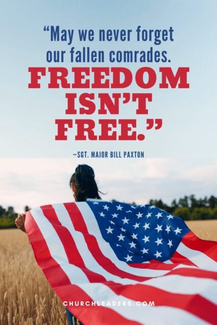 memorial day quotes freedom isnt free Major Bill Paxton