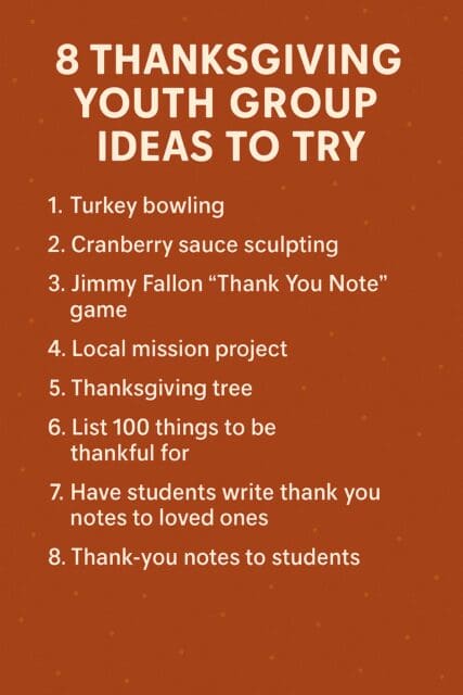thanksgiving youth group ideas