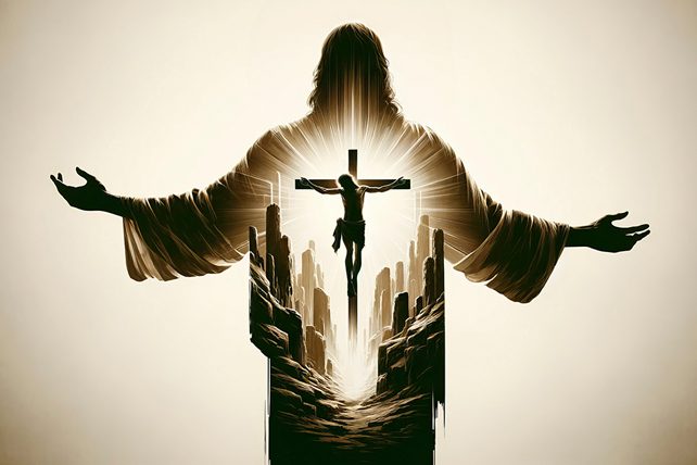 died on the cross