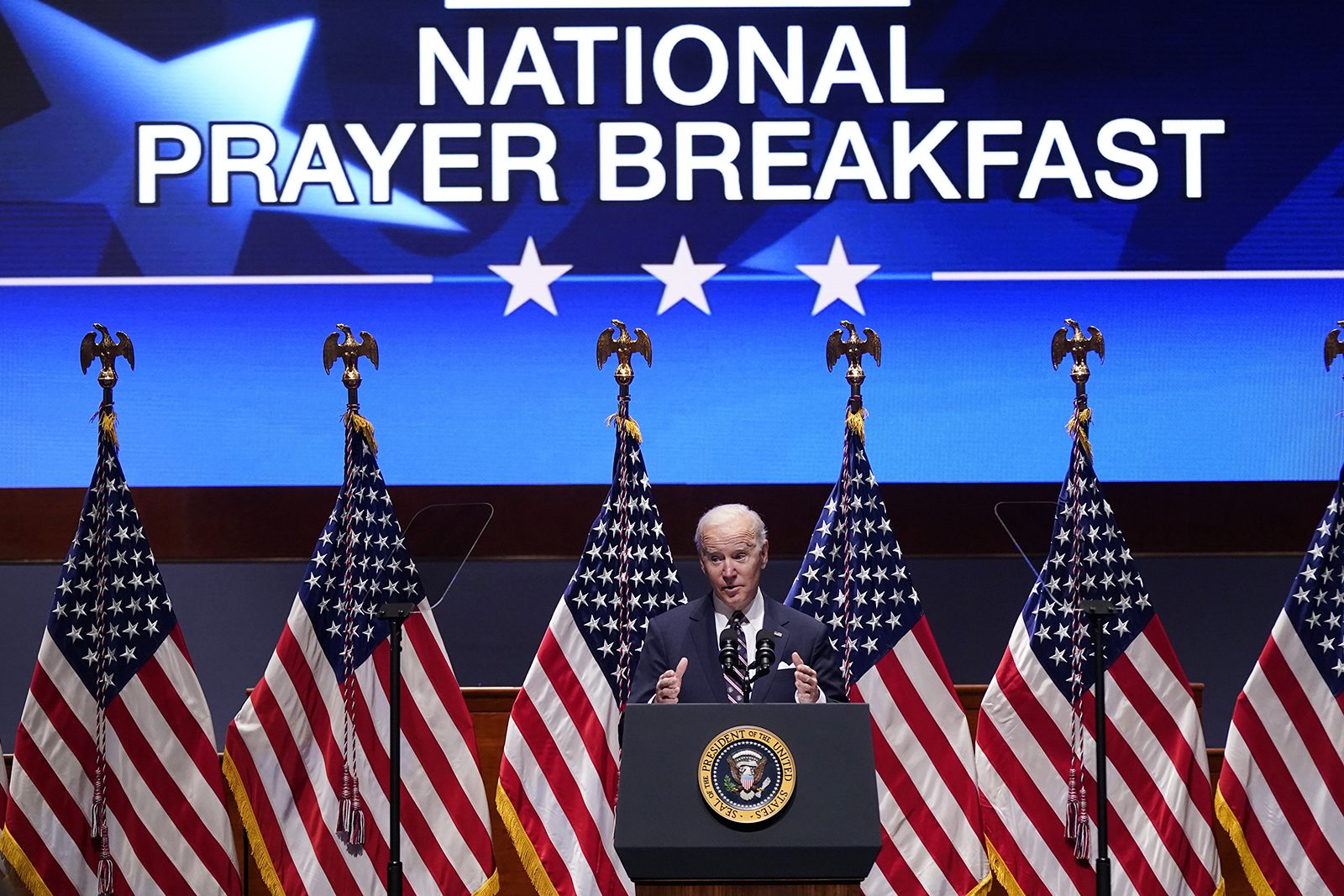 At National Prayer Breakfast, Biden Calls for Unity