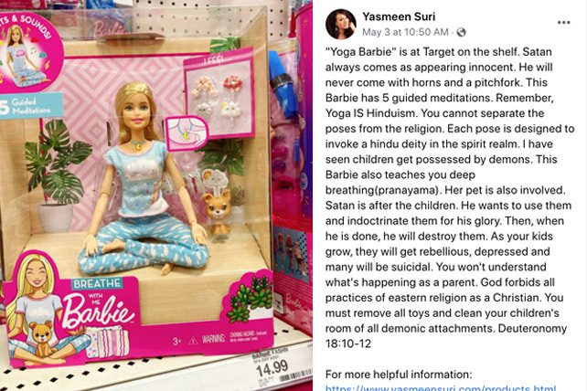 Satan Is After the Children'—Christian Influencer Says 'Yoga Barbie' Can  Lead to Demonic Possession