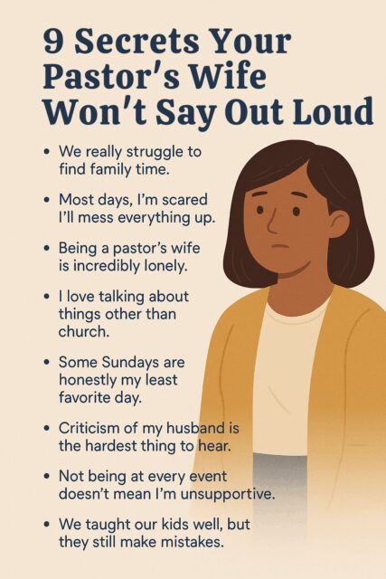 pastors wife being honest