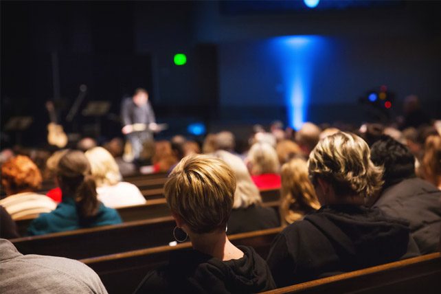 in-person church attendance