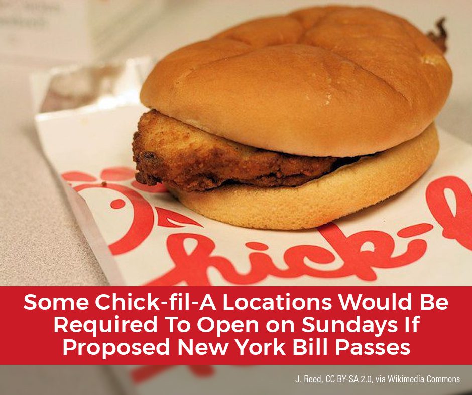 Some ChickfilA Locations Would Be Required To Open on Sundays If