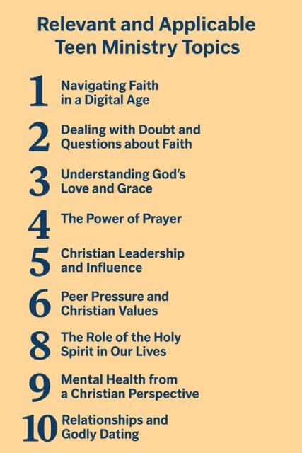 20 Essential Teen Ministry Topics
