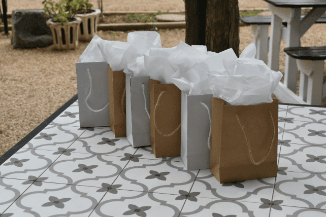 church gift bag for guests