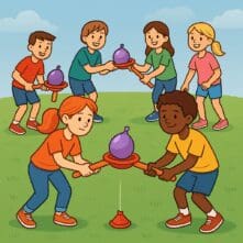 pass water balloons game