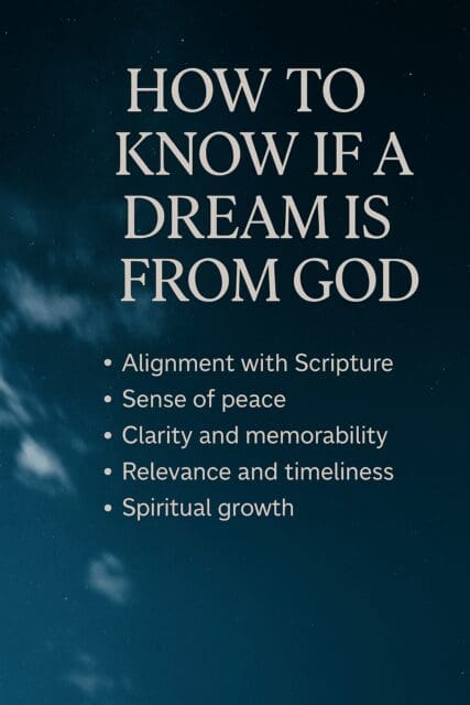how to know if a dream is from god