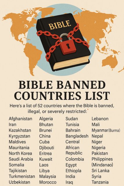 bible banned coutries list