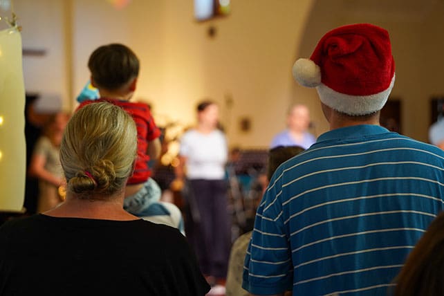 unchurched people at Christmas
