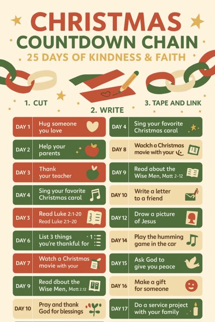 christmas countdown chain