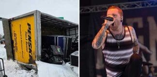 Matty Mullins Shares Shocking Photo After Memphis May Fire’s Tour Truck Overturns on Highway Matty Mullins Memphis May Fire