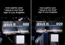 Man Goes Viral for ‘Evandalism,’ Changing Billboard’s Message That ‘Jesus Is Not God’ jesus is not god