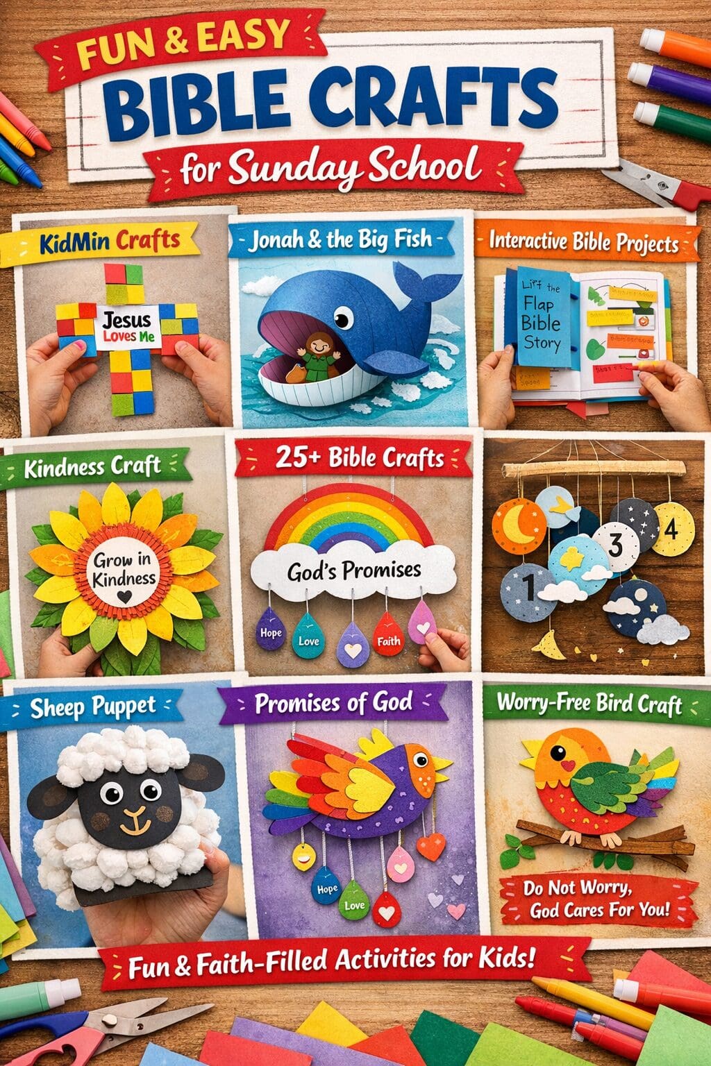 Sunday School Crafts for Kids: 16 Easy Bible Craft Ideas