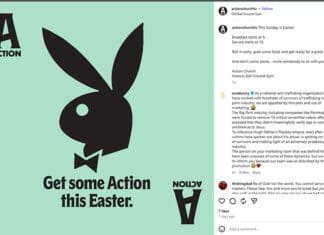 Former Porn Star Brittni De La Mora Blasts Church for Using Playboy Logo in Easter Promo Action Church Brittni De La Mora