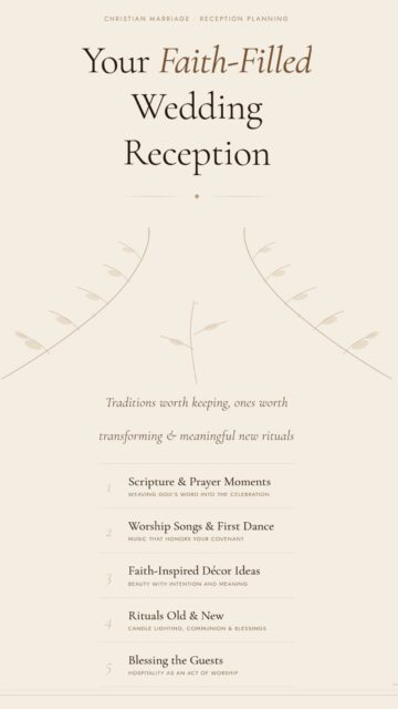 christian wedding reception ideas