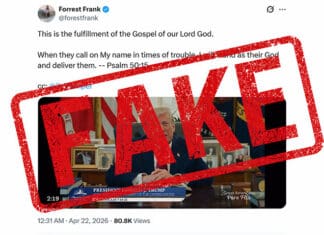 Fake Verified Forrest Frank Social Media Account Praising Trump Goes Viral, Fools Thousands, Including ChurchLeaders Forrest Frank
