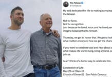 Tim Tebow Invites People To Honor His Late Father, Continue Bob Tebow’s Mission Tim Tebow